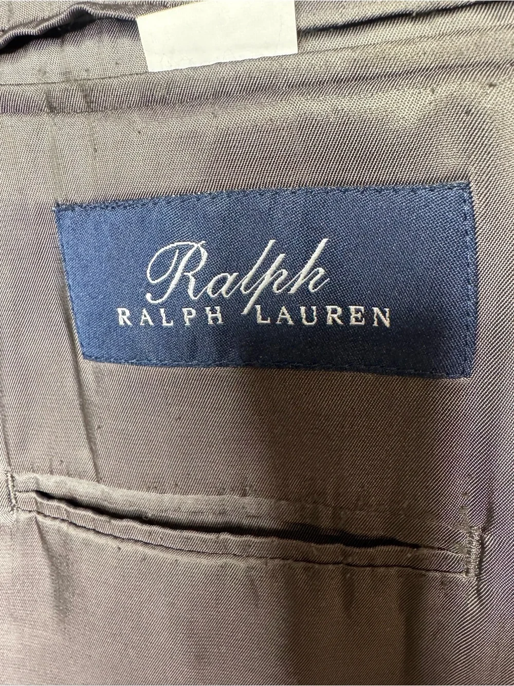 Ralph Lauren Mens Silk Wool Suit Coat Blazer 46R Gray Tonal Subtle Windowpane